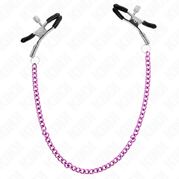 Kink - Morsetti Per Capezzoli A Catena Viola 30 Cm