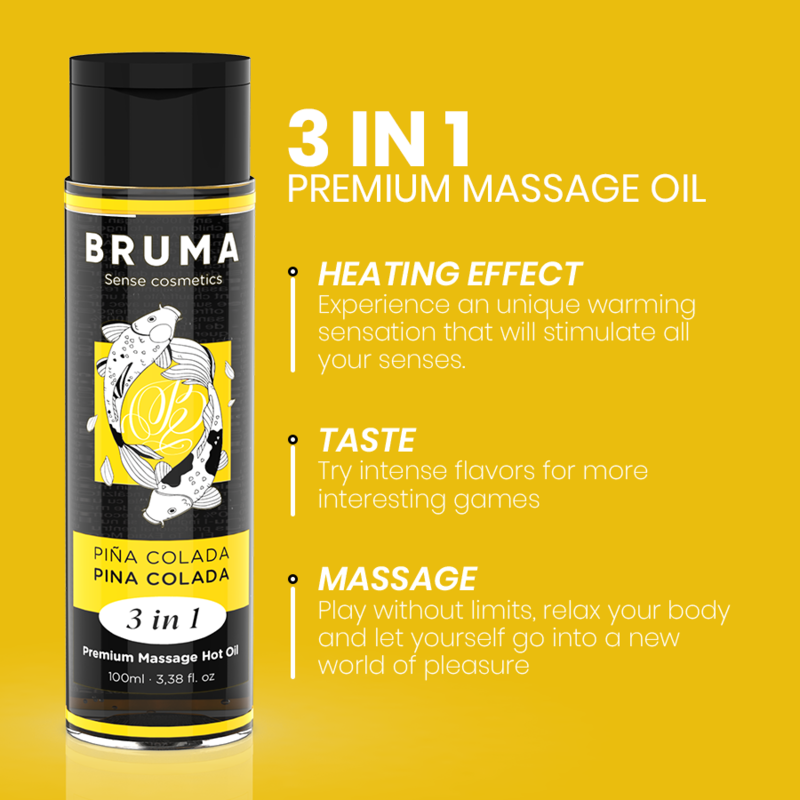 Bruma Olio da Massaggio Effetto Calore Piña Colada 100ml Premium - immagine 4