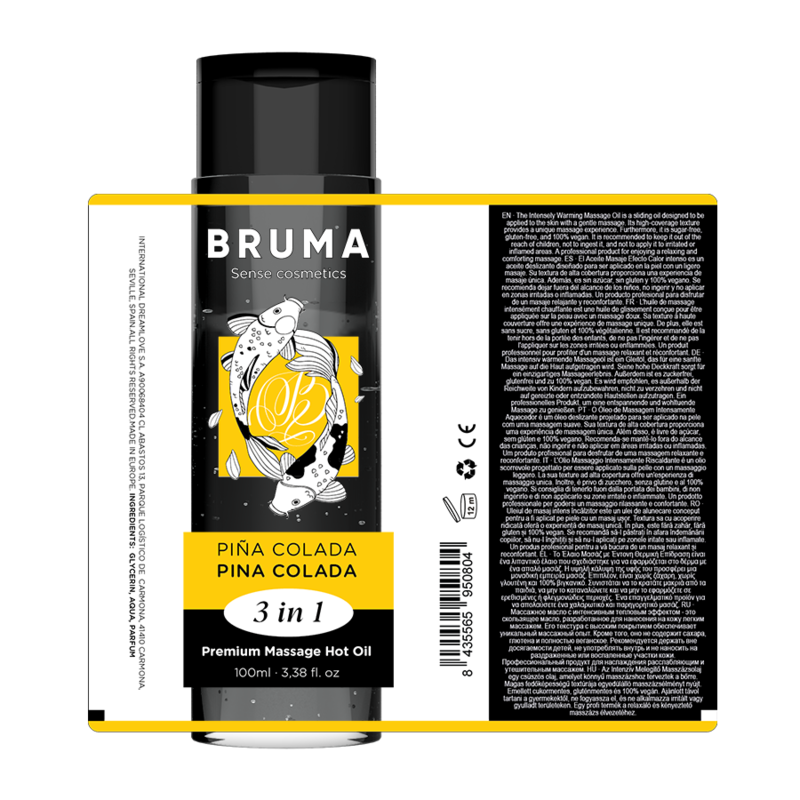 Bruma Olio da Massaggio Effetto Calore Piña Colada 100ml Premium - immagine 5