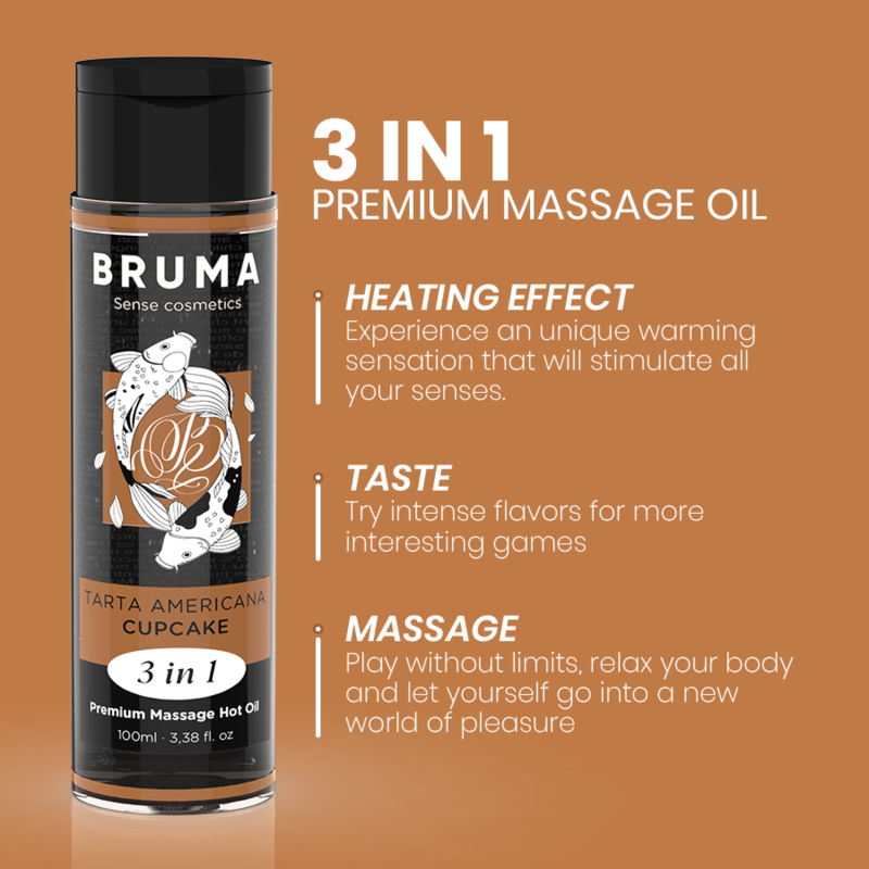Bruma Olio da Massaggio Effetto Calore Sapore Cupcake 100ml - immagine 4