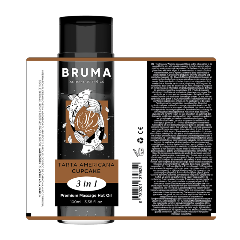 Bruma Olio da Massaggio Effetto Calore Sapore Cupcake 100ml - immagine 5