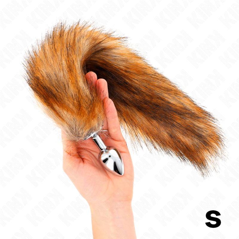 Kink - Plug Anale Taglia S 7 X 3 Cm Con Coda Sintetica 40 Cm Marrone