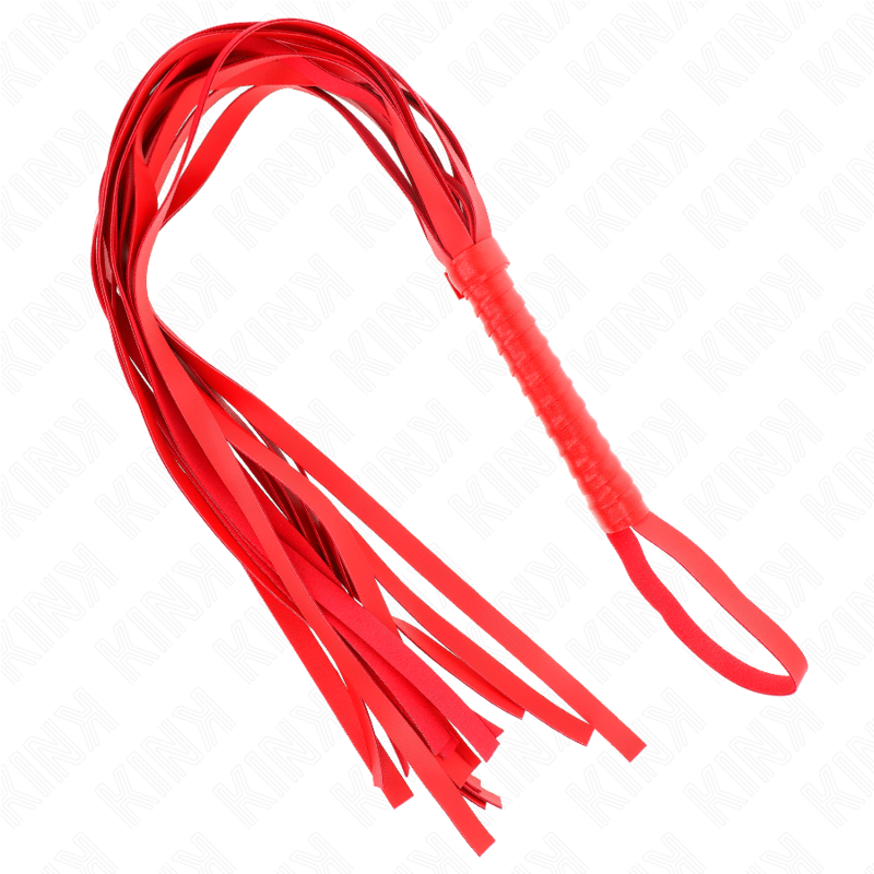 Kink - Frusta Rossa Manico Corto Coda Lunga 70 Cm