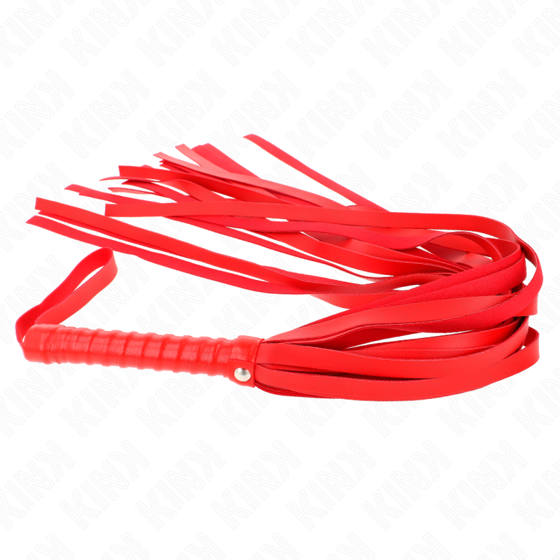 Kink - Frusta Rossa Manico Corto Coda Lunga 70 Cm