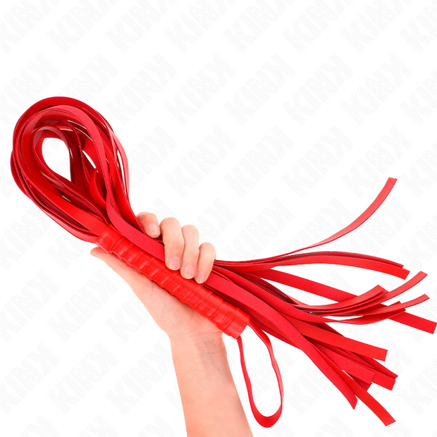 Kink - Frusta Rossa Manico Corto Coda Lunga 70 Cm