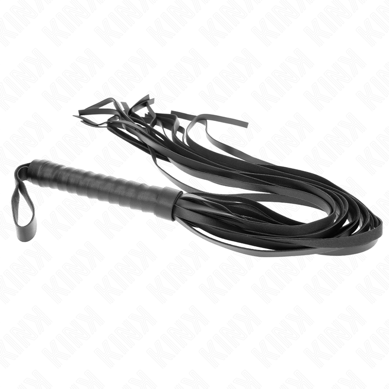 Kink - Frusta Manico Corto Coda Lunga Nero 70 Cm