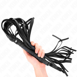 Kink - Frusta Manico Corto Coda Lunga Nero 70 Cm