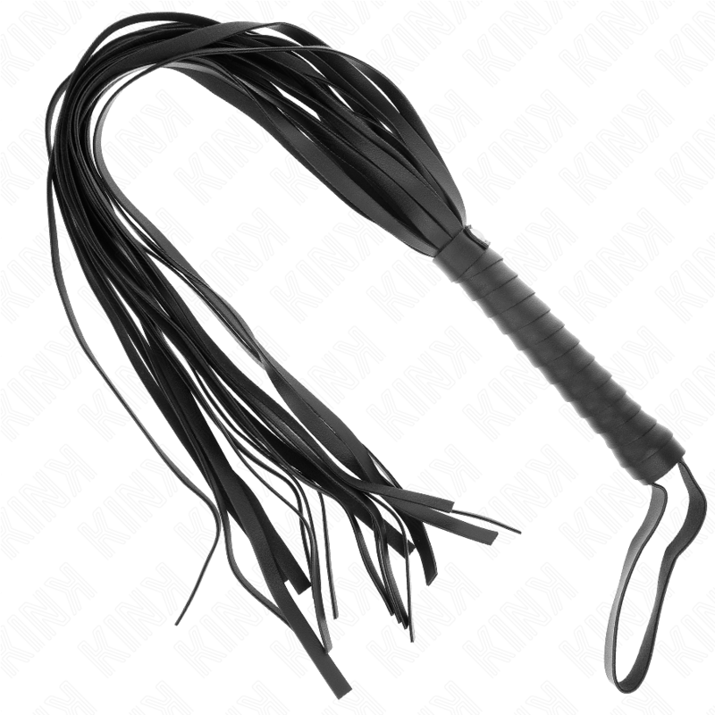 Kink - Frusta Manico Corto Coda Lunga Nero 70 Cm
