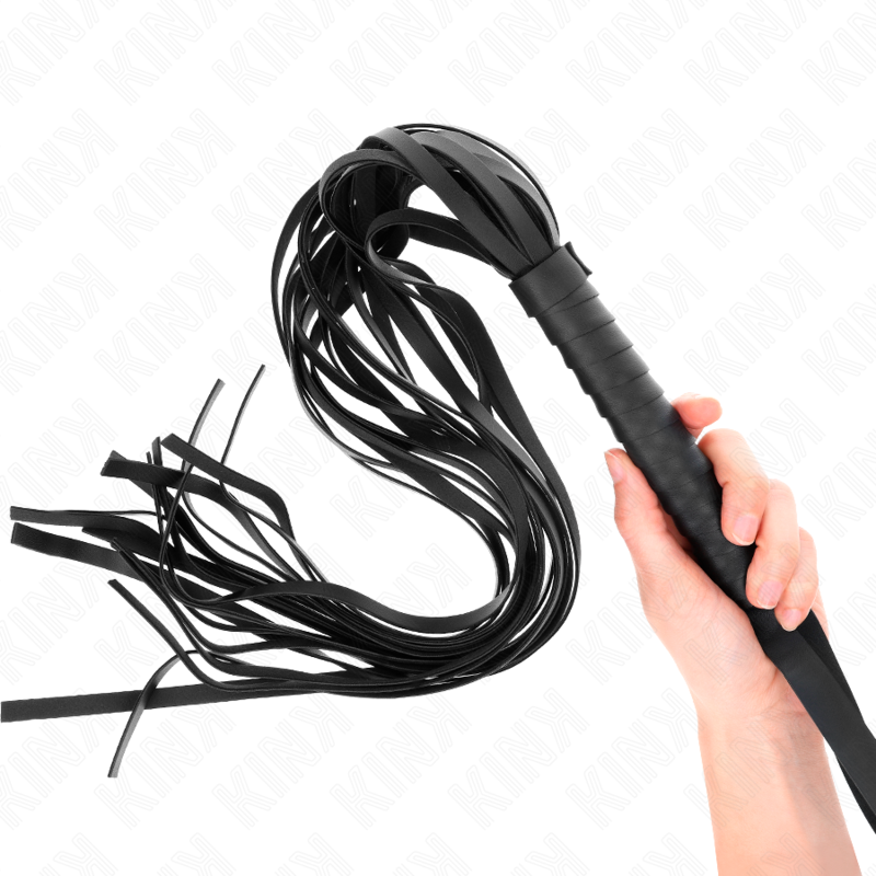 Kink - Frusta Manico Corto Coda Lunga Nero 70 Cm