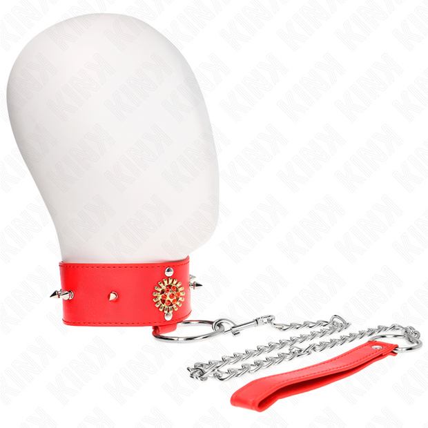 Kink - Collana Di Diamanti Rossi Con Cintura 65 Cm Regolabile 35-51 Cm X 7 Cm