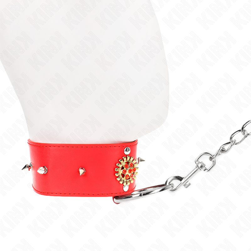Kink - Collana Di Diamanti Rossi Con Cintura 65 Cm Regolabile 35-51 Cm X 7 Cm
