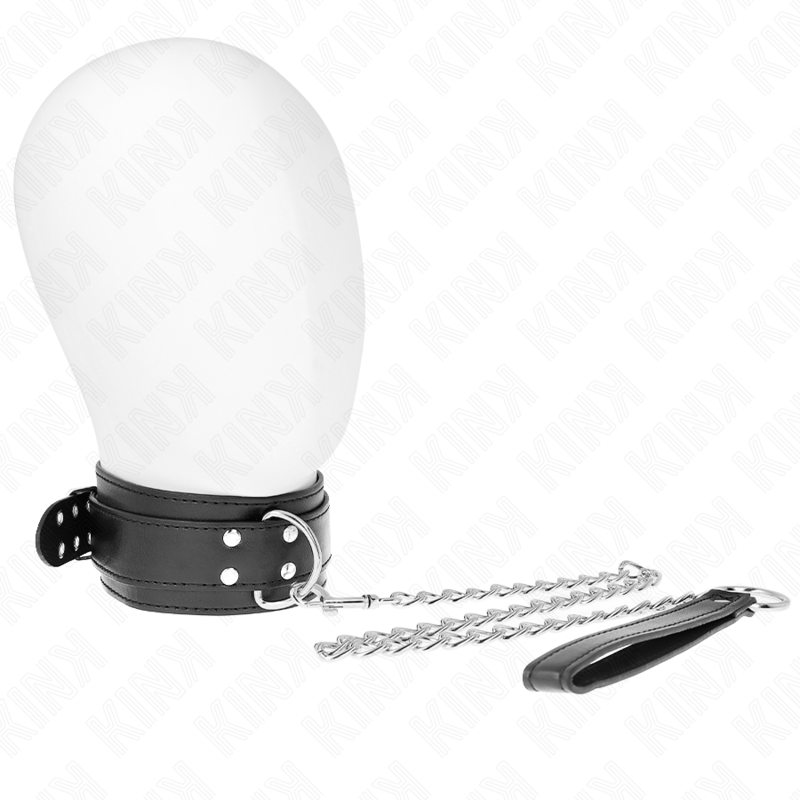 Kink - Collana Con Cinturino 65 Cm Fibbie Argento Regolabili 33-46 Cm X 5,5 Cm