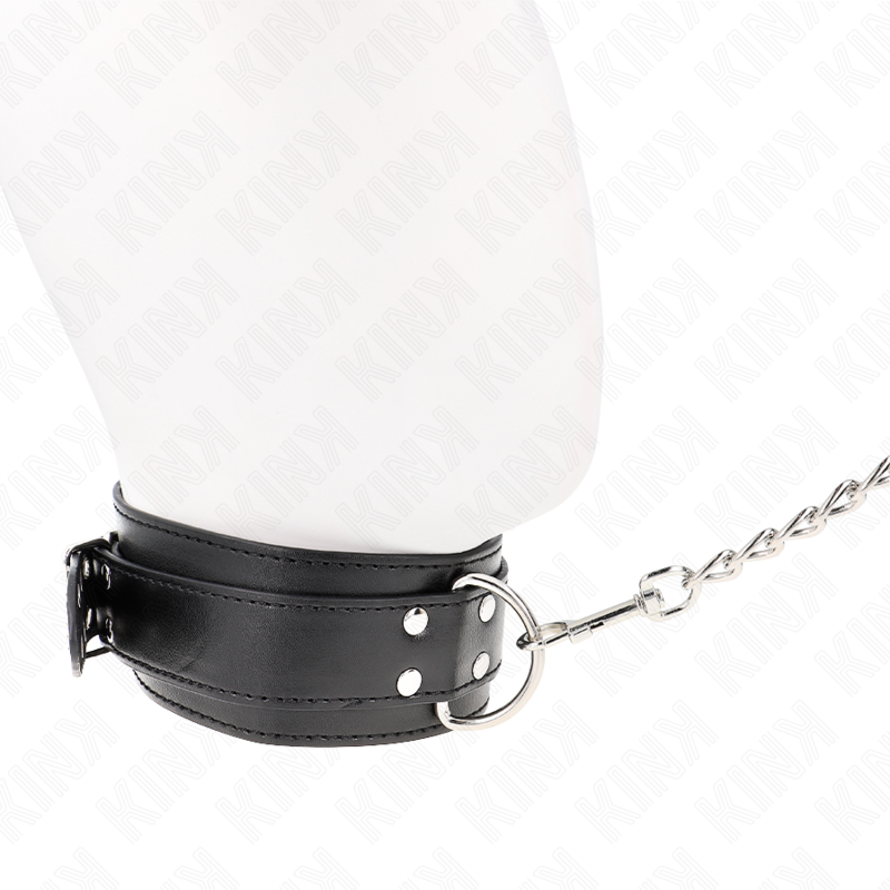 Kink - Collana Con Cinturino 65 Cm Fibbie Argento Regolabili 33-46 Cm X 5,5 Cm