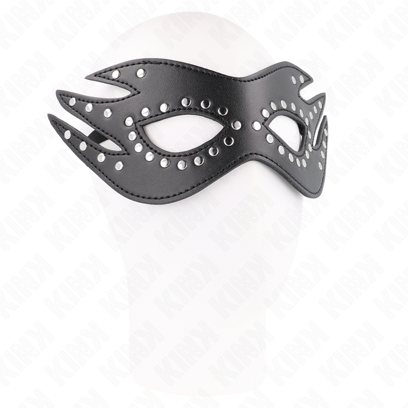 Kink - Mascherina In Similpelle Con Rivetti Modello 3 26 X 9,5 Cm