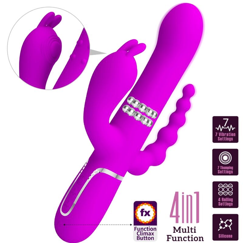 Intense Cammy Vibratore Triplo Multifunzione 4 in 1 Rosa - immagine 9