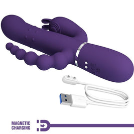 Pretty Love - Cammy Vibratore Triplo Multifunzione 4 In 1 Viola