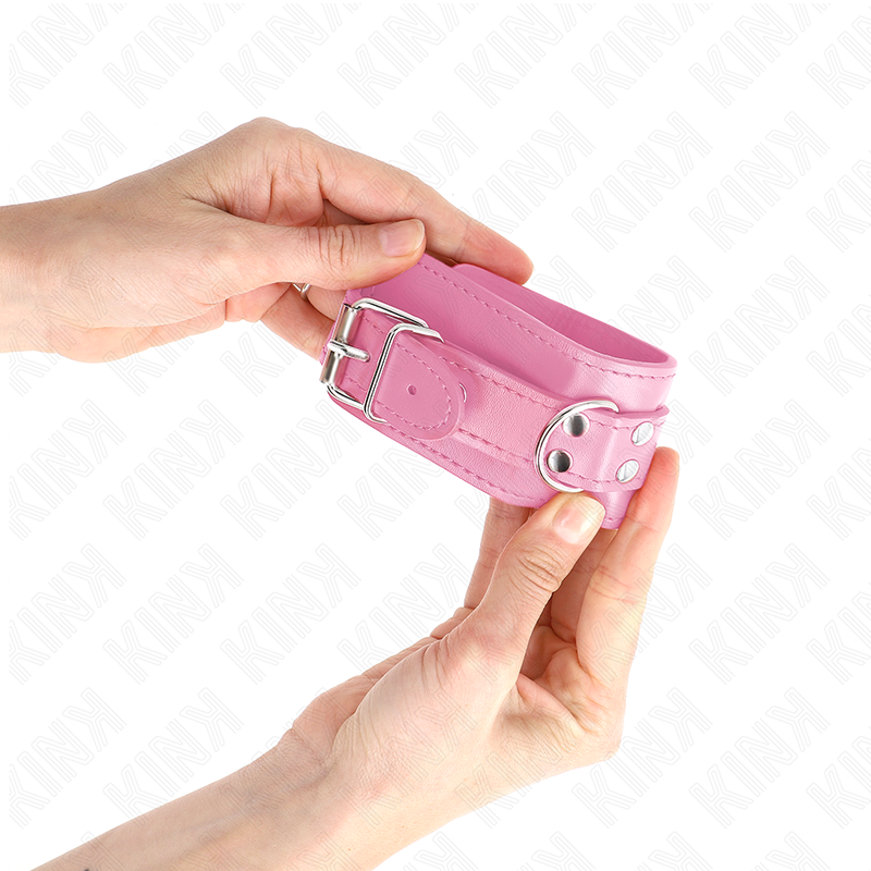 Kink - Semplici Cinture Per Polsi Rosa Regolabili 20-23 Cm X 5,5 Cm