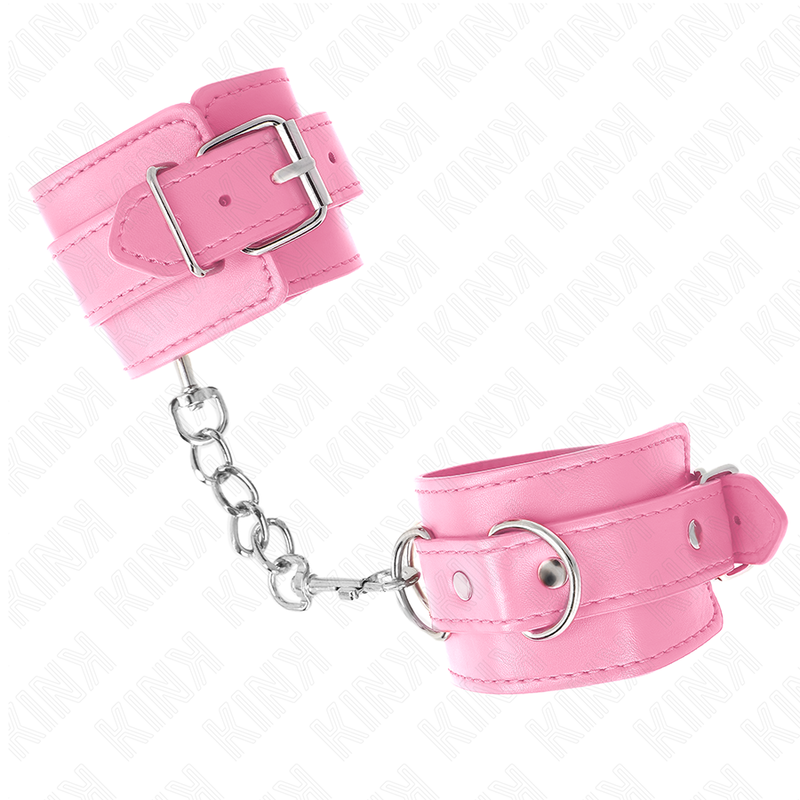 Kink - Semplici Cinture Per Polsi Rosa Regolabili 20-23 Cm X 5,5 Cm