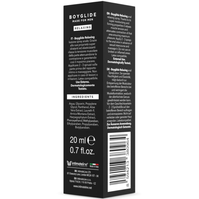 Intimateline - Boyglide Spray Anale Rilassante 20 Ml