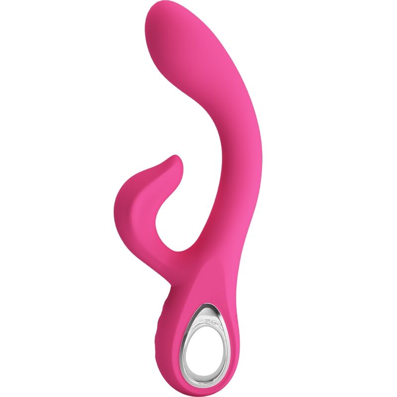 Intense Fritz Rabbit Vibratore Doppio in Silicone Rosa - immagine 2