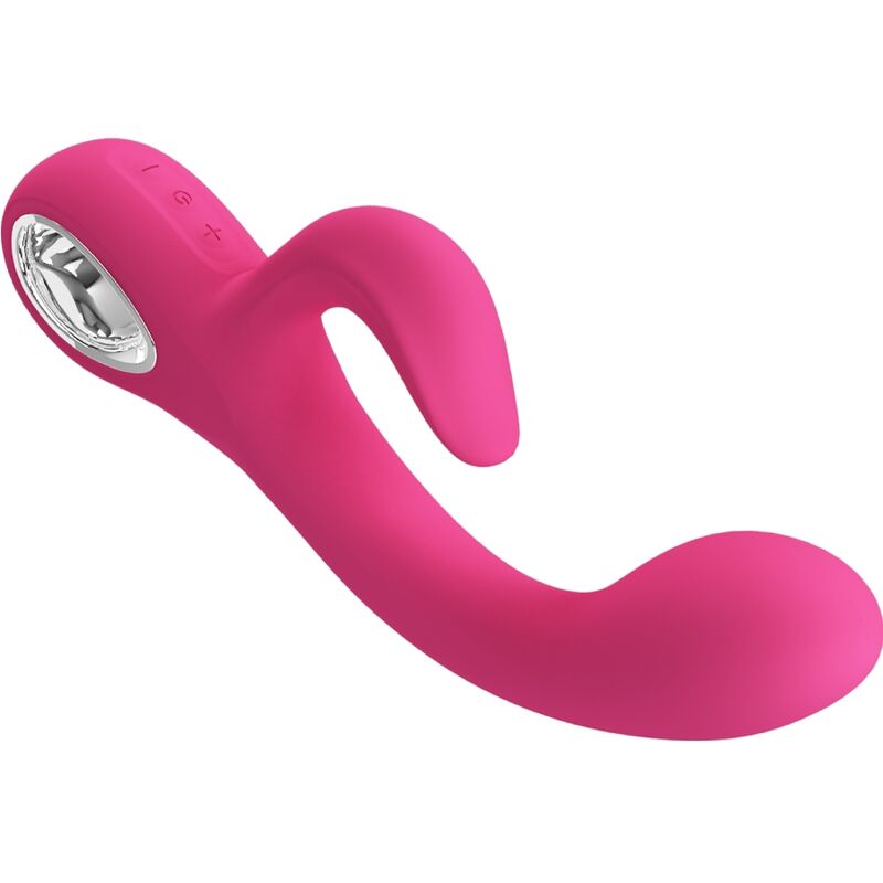 Intense Fritz Rabbit Vibratore Doppio in Silicone Rosa - immagine 5