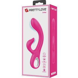 Intense Fritz Rabbit Vibratore Doppio in Silicone Rosa - immagine 9