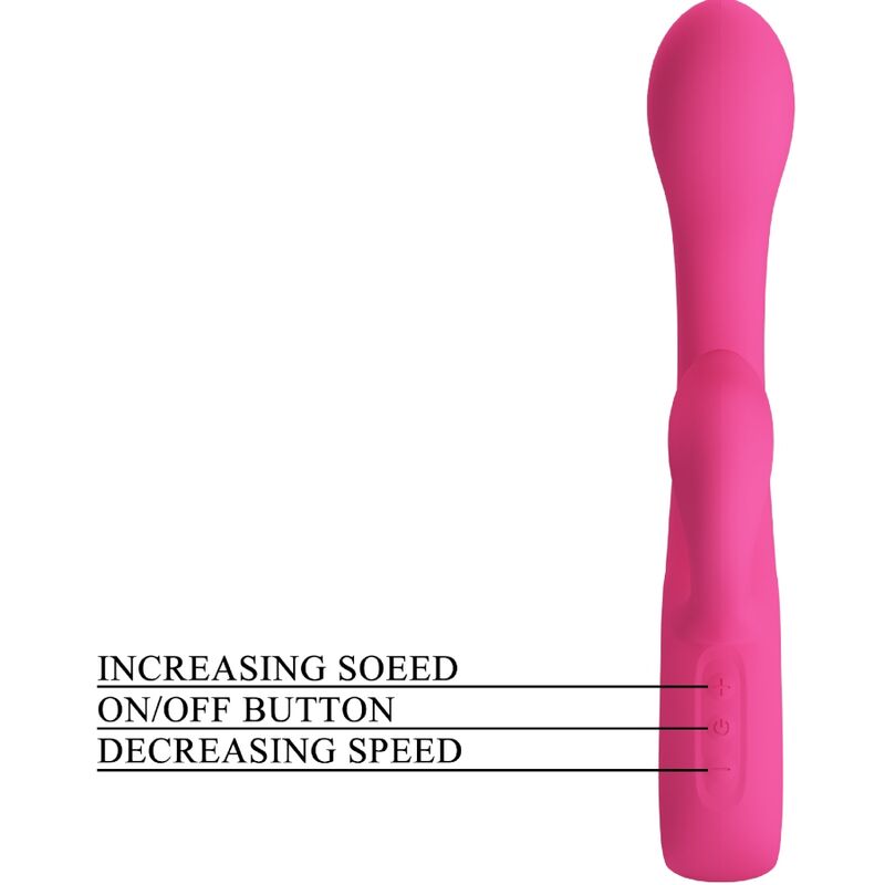 Intense Fritz Rabbit Vibratore Doppio in Silicone Rosa - immagine 6