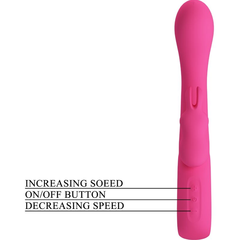 Intense Novak Vibratore Rabbit 12 Modalità in Silicone Rosa - immagine 7