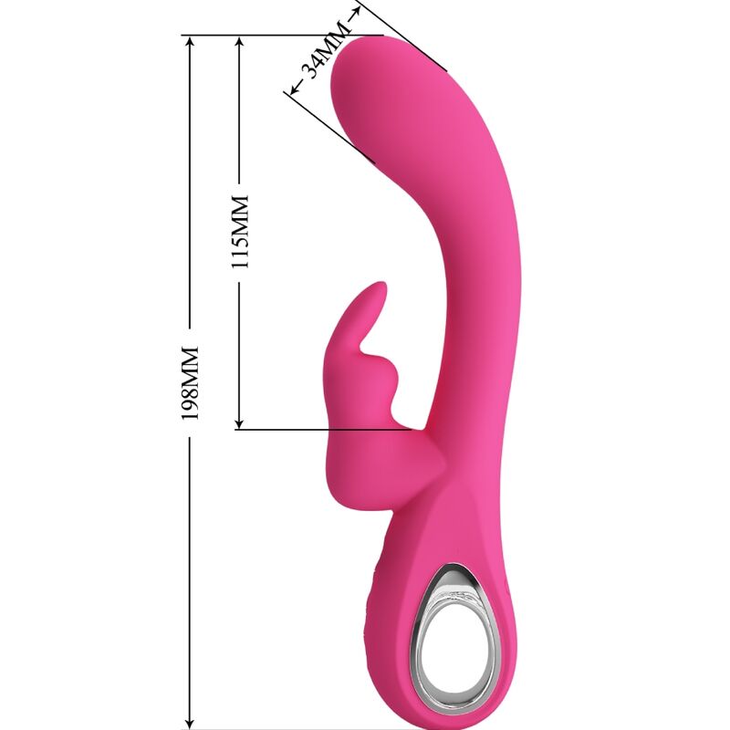 Intense Novak Vibratore Rabbit 12 Modalità in Silicone Rosa - immagine 9