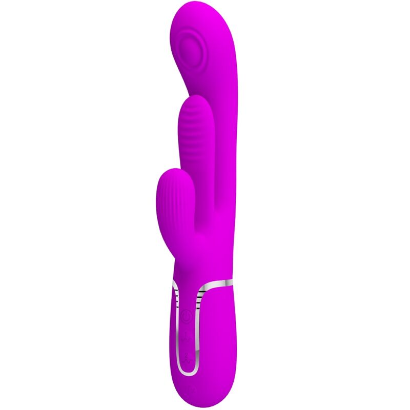 Intense Shania Vibratore Triplo Rabbit Premium in Silicone Rosa