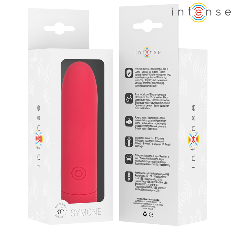 Fun Toys Intense Symone Proiettile Vibrante Ricaricabile USB Rosso - immagine 7