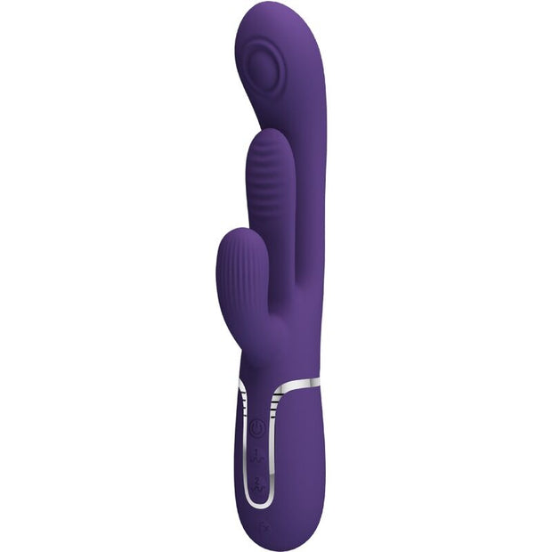 Intense Shania Vibratore Triplo Rabbit in Silicone Premium Viola