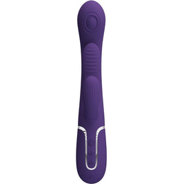 Intense Shania Vibratore Triplo Rabbit in Silicone Premium Viola - immagine 3