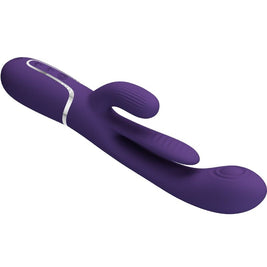 Intense Shania Vibratore Triplo Rabbit in Silicone Premium Viola - immagine 7