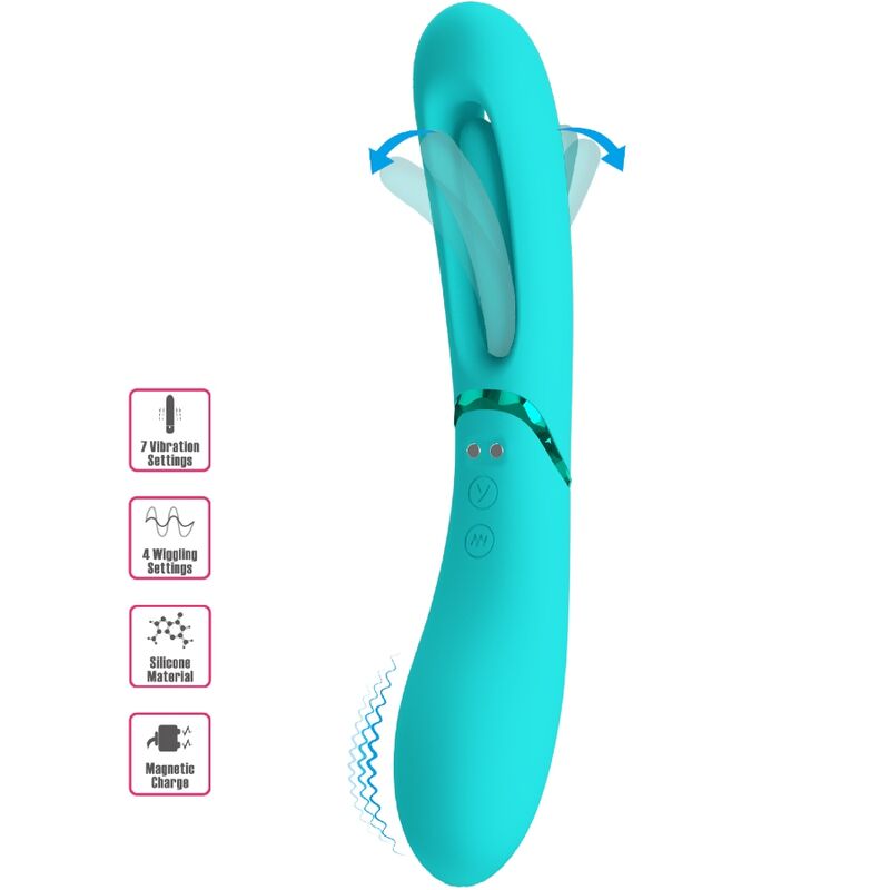 Romance Lexie Vibratore Punto G 7 Vibrazioni in Silicone Blu