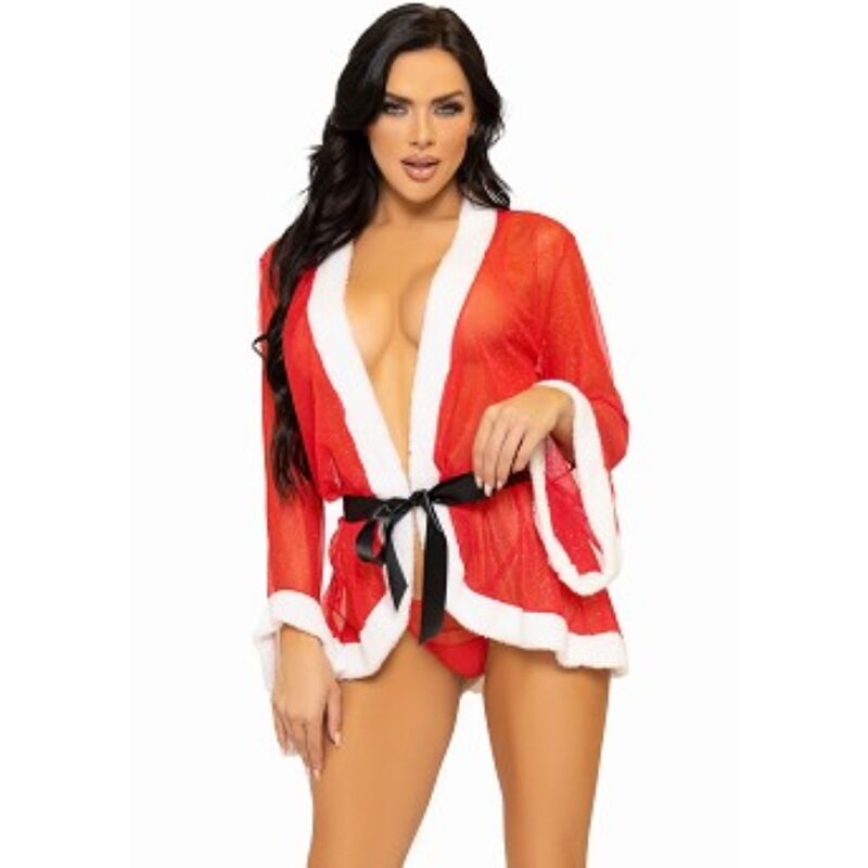 Leg Avenue - Costume Lingerie Sexy Natalizio Da Babbo Natale Rosso M/L