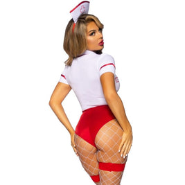Leg Avenue - Costume Da Infermiera Sexy Rosso/Bianco S