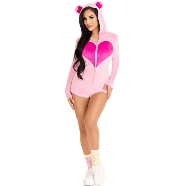 Leg Avenue - Body In Velluto Orsetto Rosa S
