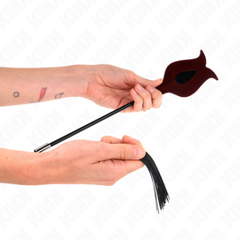 Kink - Frusta Con Nappine In Silicone A Forma Di Rosa 45 Cm
