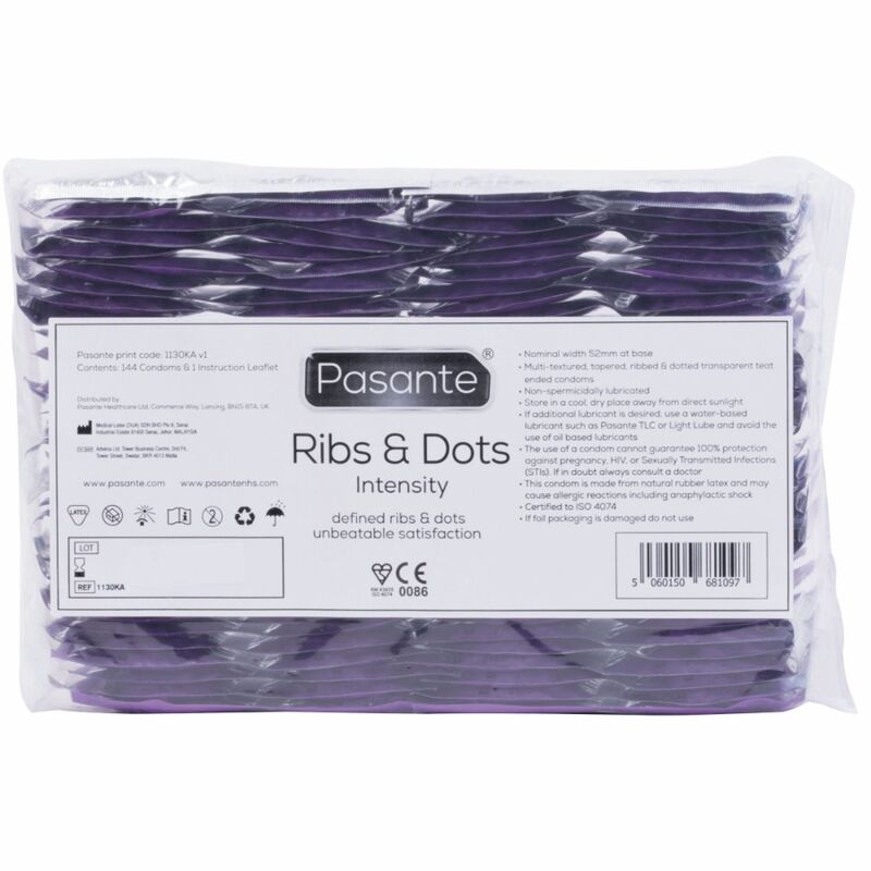 Pasante Ribs & Dots Preservativi Texturizzati 144 Unità