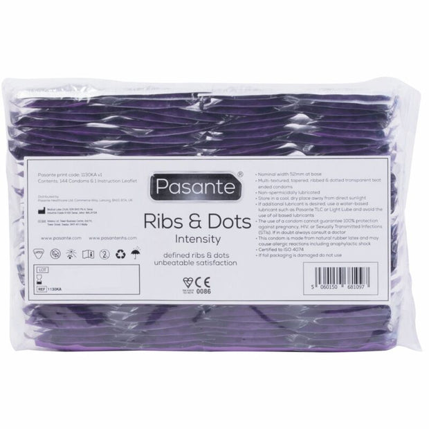 Pasante Ribs & Dots Preservativi Texturizzati 144 Unità