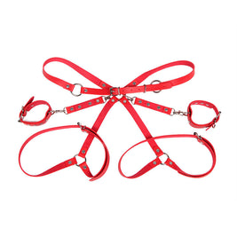 SUBBLIME - 953706 MANETTE CON CINTURA BONDAGE ROSSO TAGLIA UNICA