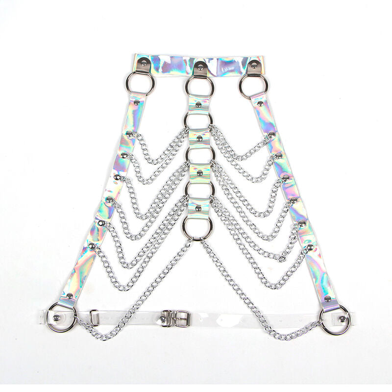 Subblime - 953737 Imbracatura Con Anelli E Catene Argento Taglia Unica