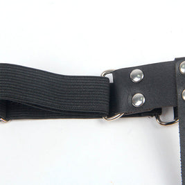 Subblime - 953744 Giarretrella Punk Regolabile In Pelle Nera Taglia Unica