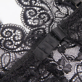 SUBBLIME - 953928 CAMICIA DA NOTTE IN SETA E PIZZO + SLIP NERO L/XL