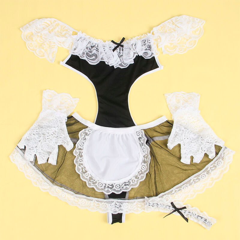 SUBBLIME - 954307 COSTUME DA CAMERIERA SEXY NERO/BIANCO S/M
