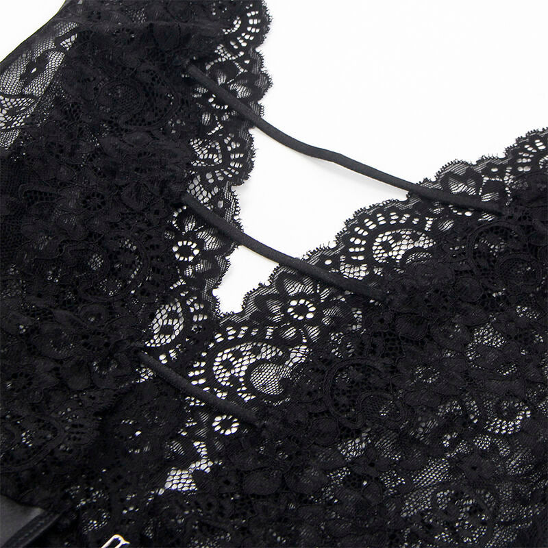 Subblime - 954390 Body Sexy Con Giarrettiera Nero L/Xl
