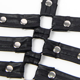 Subblime - 954406 Abito Bondage In Pelle Nero S/M