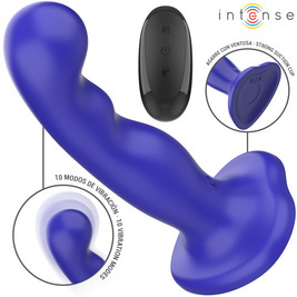Control Intense Shorty Vibratore con Ventosa e Telecomando Blu
