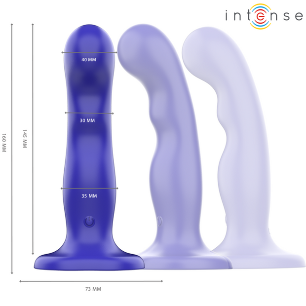 Control Intense Shorty Vibratore con Ventosa e Telecomando Blu - immagine 2